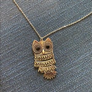 Silver owl necklace